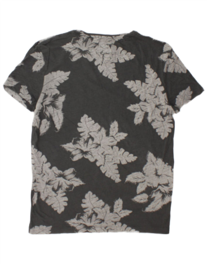 T-shirt da uomo All Saints Top in cotone floreale grigio medio