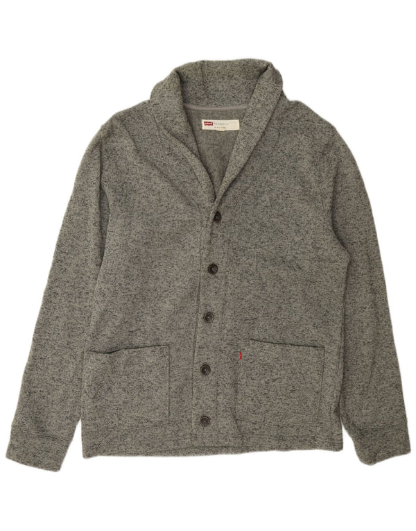 Maglione cardigan da uomo Levi's grande poliestere chiazzato grigio