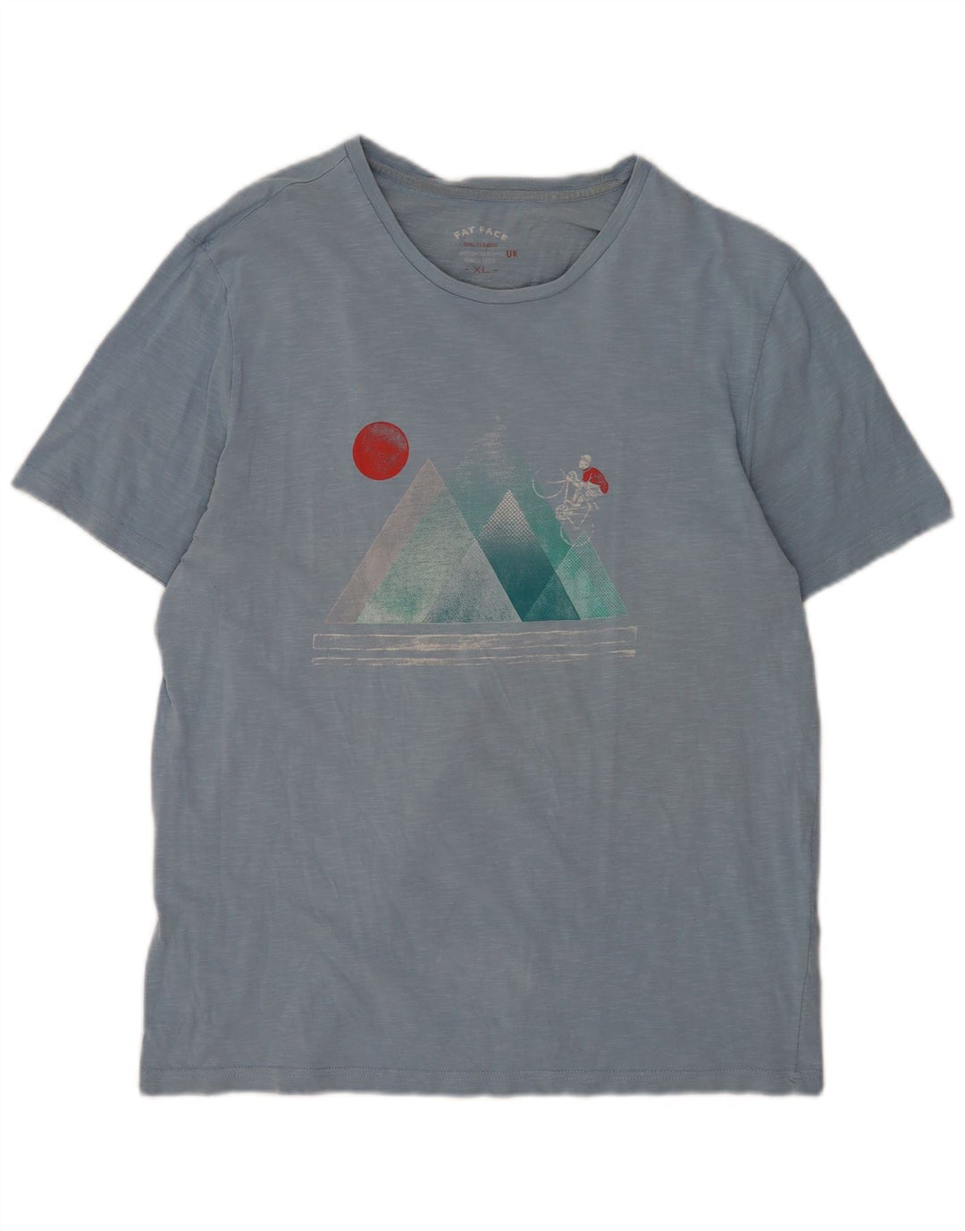 T-shirt grafica da uomo Fat Face Top XL in cotone blu