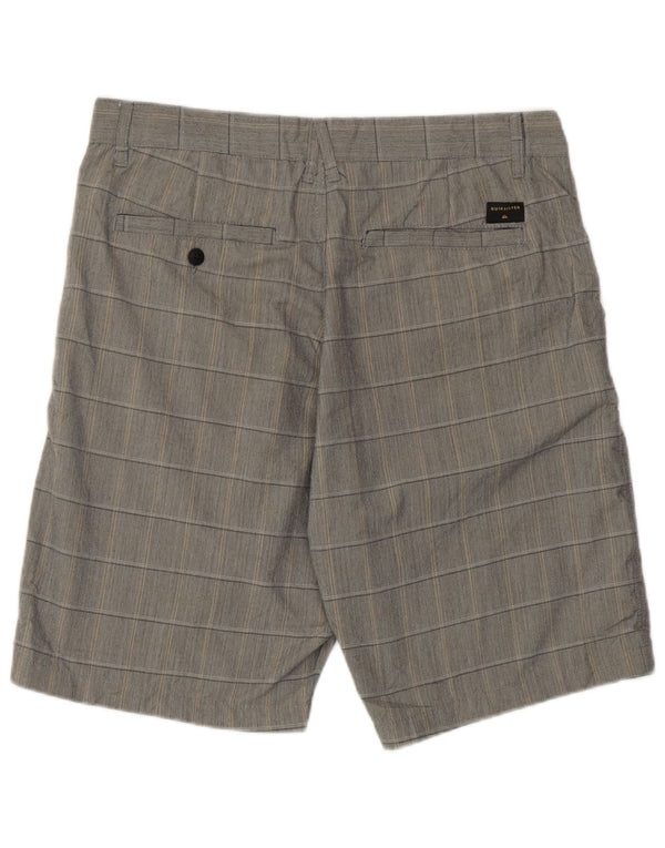 Pantaloncini chino Quiksilver da uomo vestibilità regolare W32 poliestere a quadri grigio medio