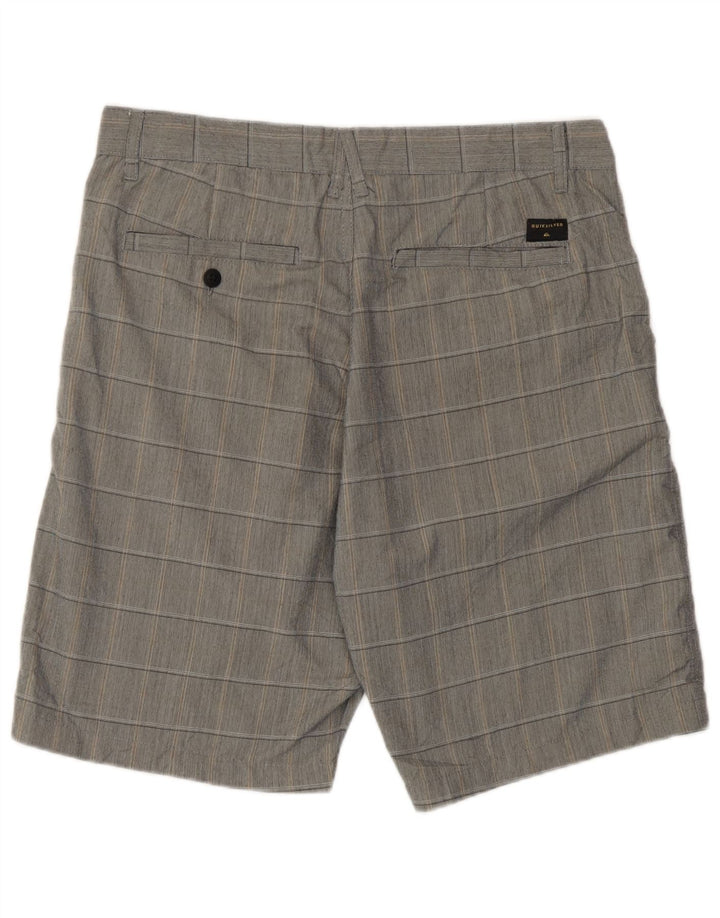 Pantaloncini chino Quiksilver da uomo vestibilità regolare W32 poliestere a quadri grigio medio