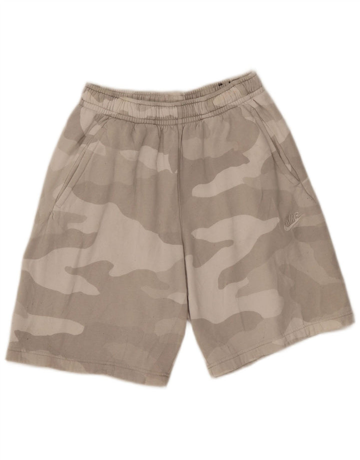 Pantaloncini sportivi Nike da uomo piccoli in cotone mimetico grigio