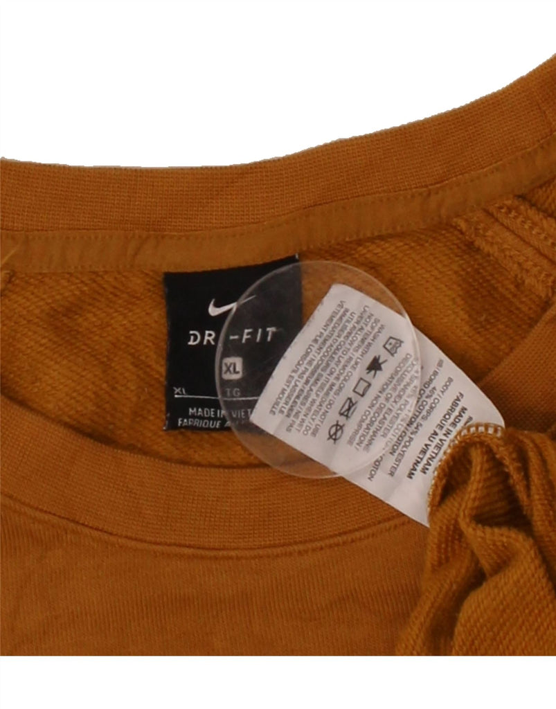 NIKE Womens Dri Fit Graphic Sweatshirt Jumper UK 18 XL Beige Cotton Vintage Nike and Second-Hand Nike from Messina Hembry 