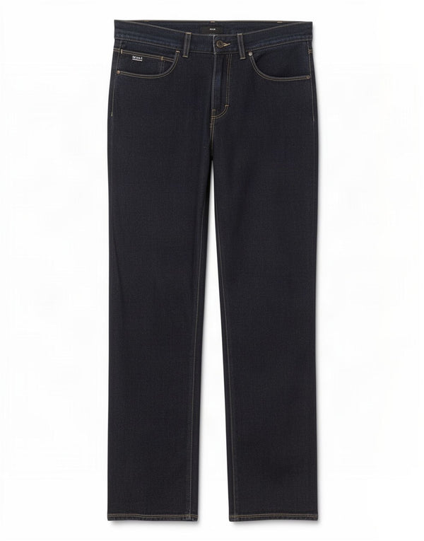 Jeans dritti da donna Hugo Boss W33 L34 cotone blu navy