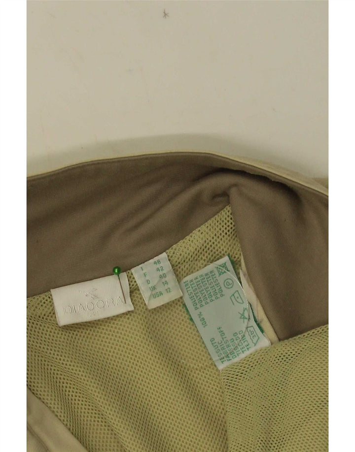 Giacca da tuta da donna Diadora UK 14 Large Beige Colourblock Poliestere