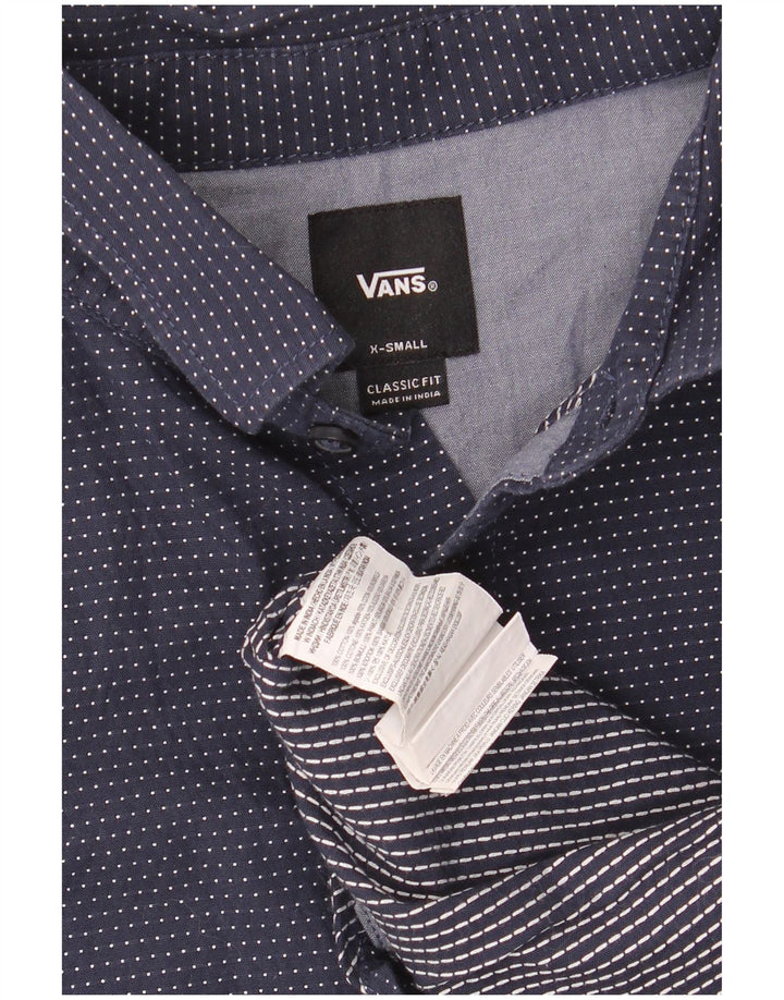 Camicia da uomo a maniche corte vestibilità classica VANS XS cotone maculato blu navy