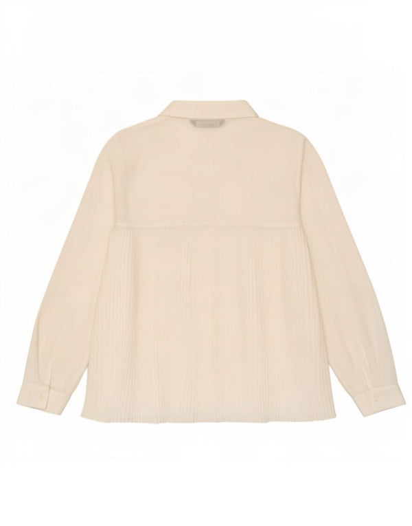 Zara Womens Long Sleeve Polo Shirt UK 18 XL White