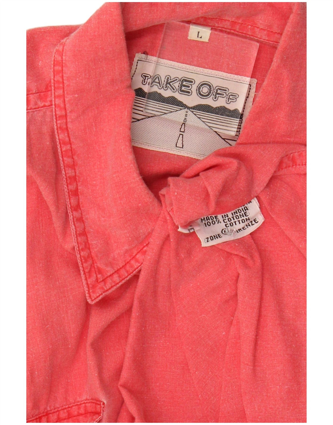Camicia vintage da uomo vestibilità rilassata grande in cotone rosa