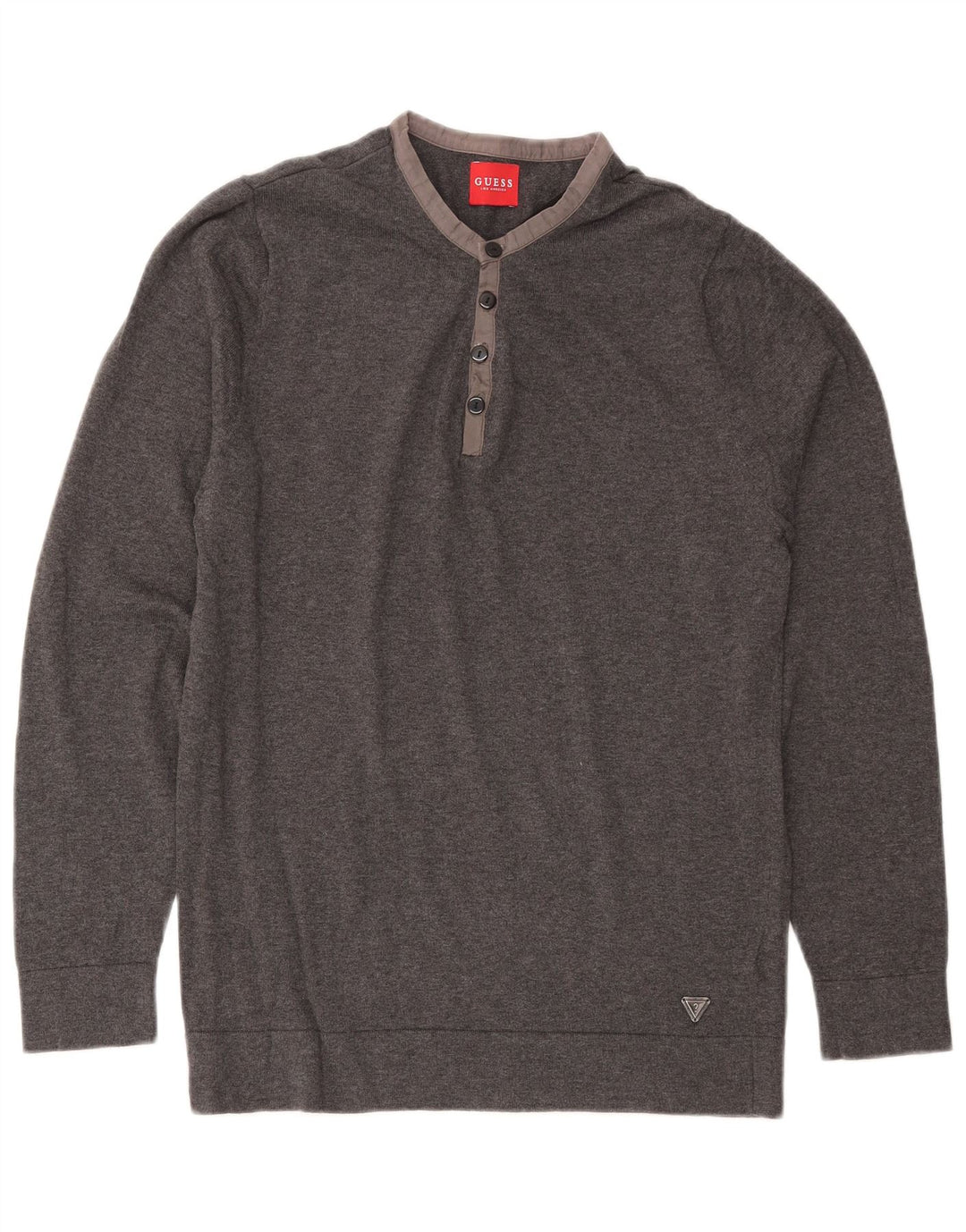 GUESS Uomo Maglione Girocollo Maglione Grande Cotone Grigio
