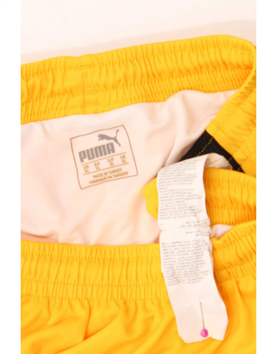 Puma Pantaloncini sportivi da uomo XL Giallo Colourblock Poliestere