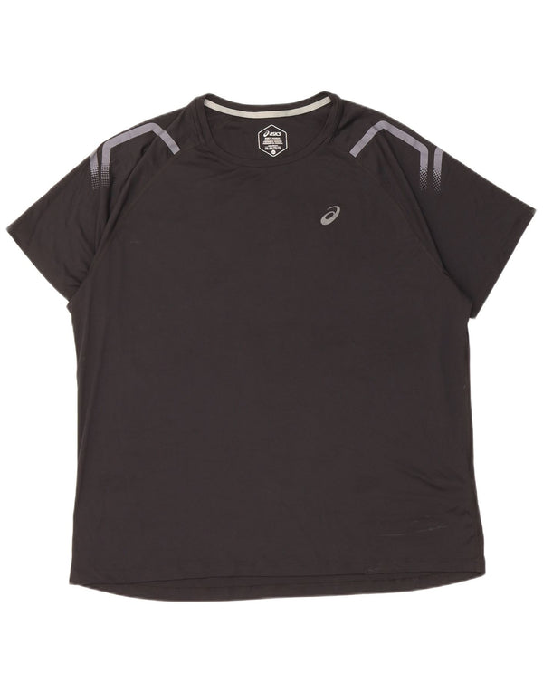 Asics Mens T-Shirt Top 2XL Black Polyester
