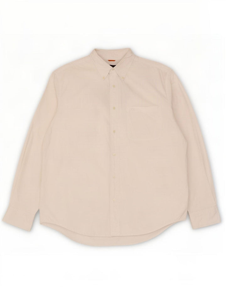 Camicia da uomo Timberland grande in cotone bianco
