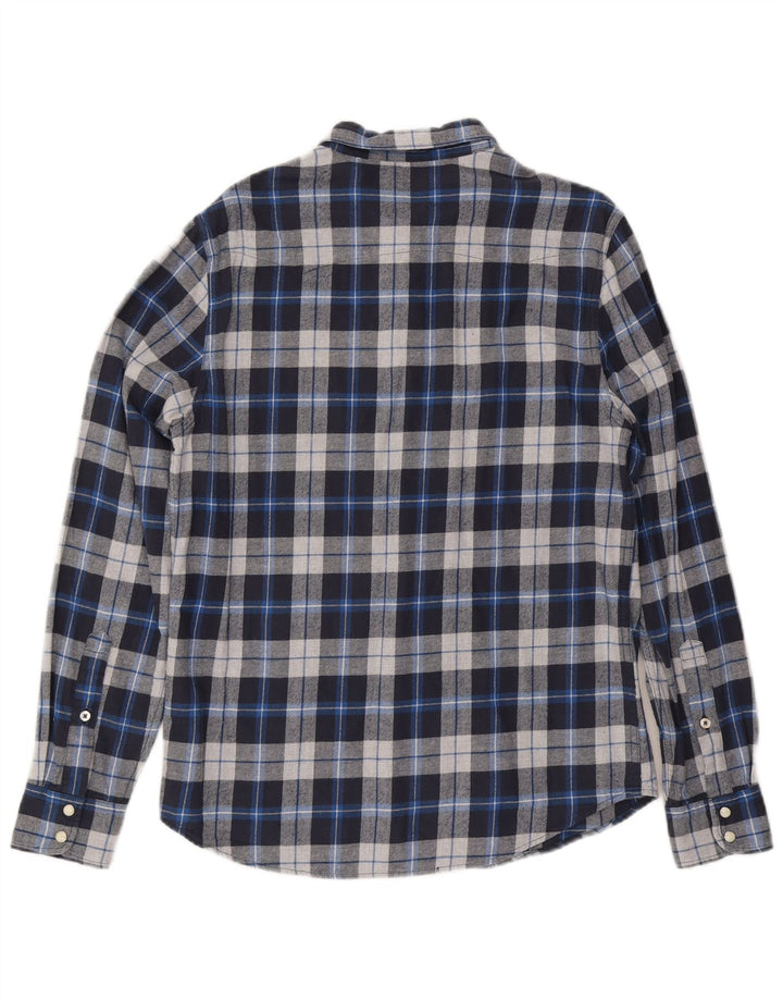 Camicia Lee da uomo in flanella vestibilità regolare in cotone a quadri blu medio