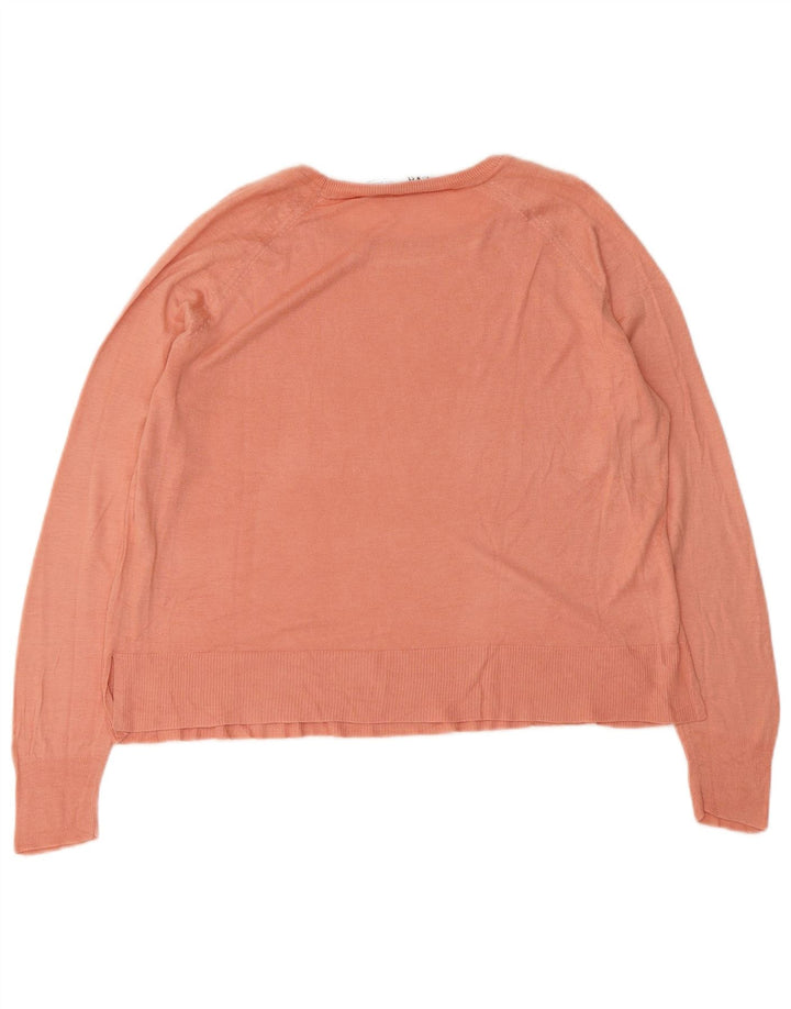Blusa oversize da donna Zara Top UK 10 piccola viscosa rosa