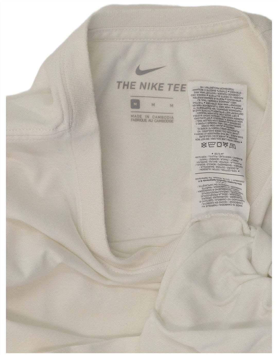 T-shirt da uomo Nike Top in cotone bianco medio
