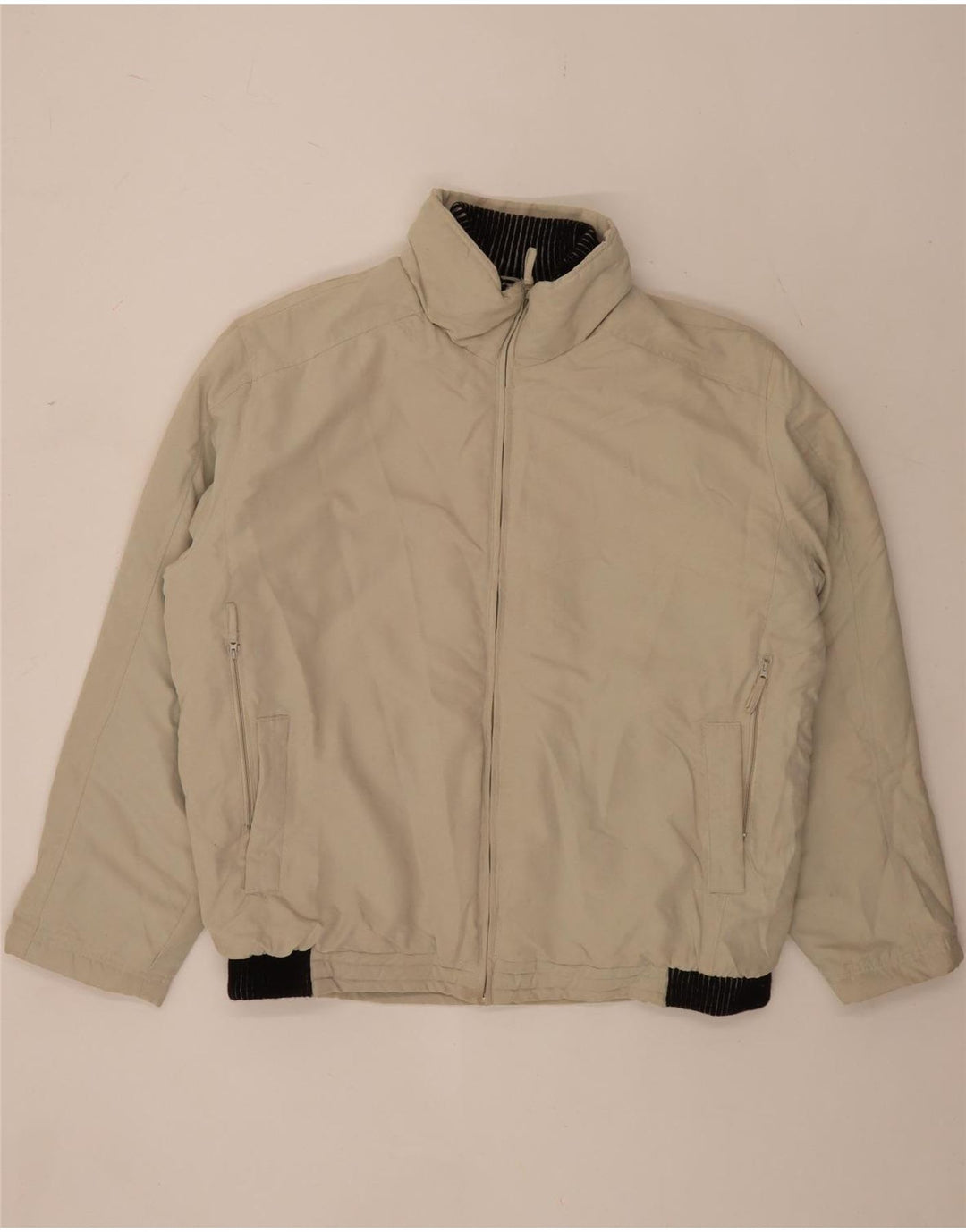 Giubbotto bomber vintage da uomo UK 42 XL Poliestere color block beige