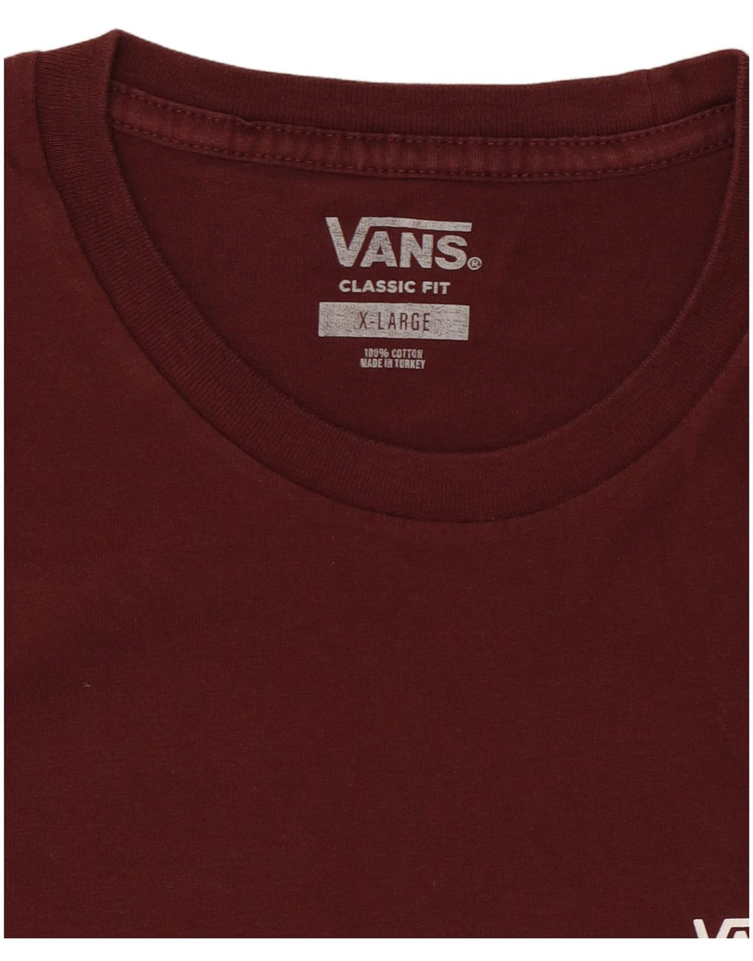 T-shirt da uomo Vans Classic Fit XL in cotone color block bianco