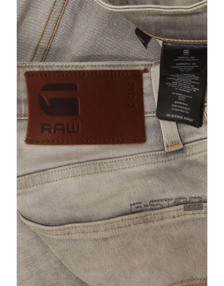 Jeans dritti da uomo G-Star W28 L26 cotone grigio