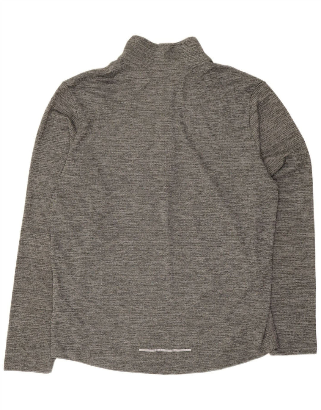 Maglia da ginnastica Nike Dri Fit con zip e collo da uomo, grande, grigia screziata