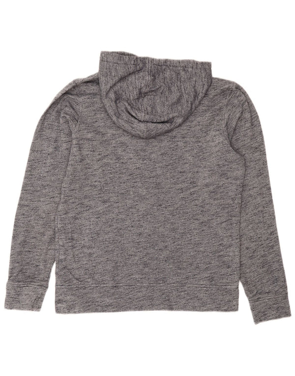 JACK & JONES Maglione con cappuccio grafico da uomo piccolo in cotone screziato blu navy