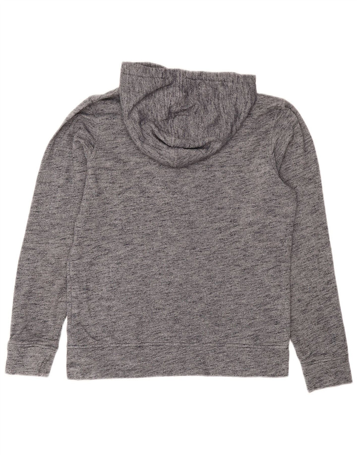 JACK & JONES Maglione con cappuccio grafico da uomo piccolo in cotone screziato blu navy