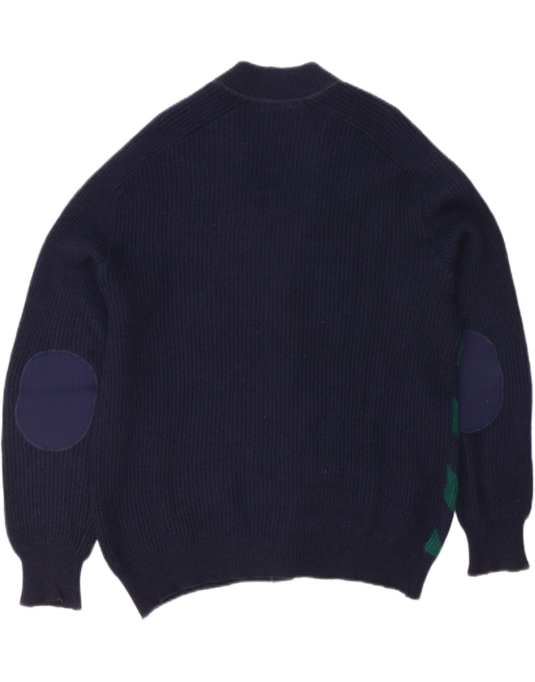 Maglione cardigan da uomo vintage XL a righe blu navy