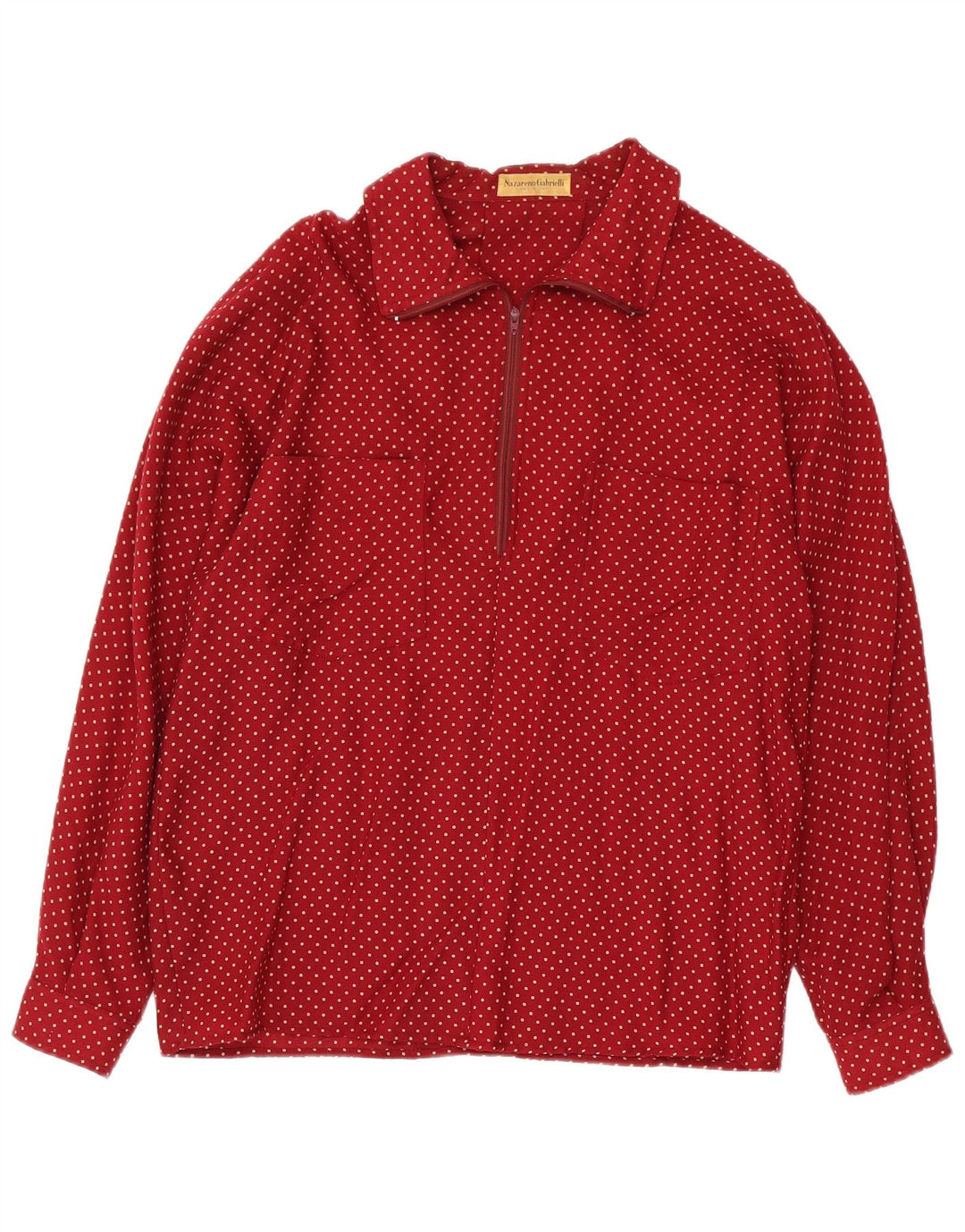 Maglia Pullover Donna Nazareno Gabrielli IT 46 Large Lana Maculata Rossa