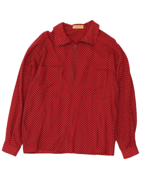 Maglia Pullover Donna Nazareno Gabrielli IT 46 Large Lana Maculata Rossa