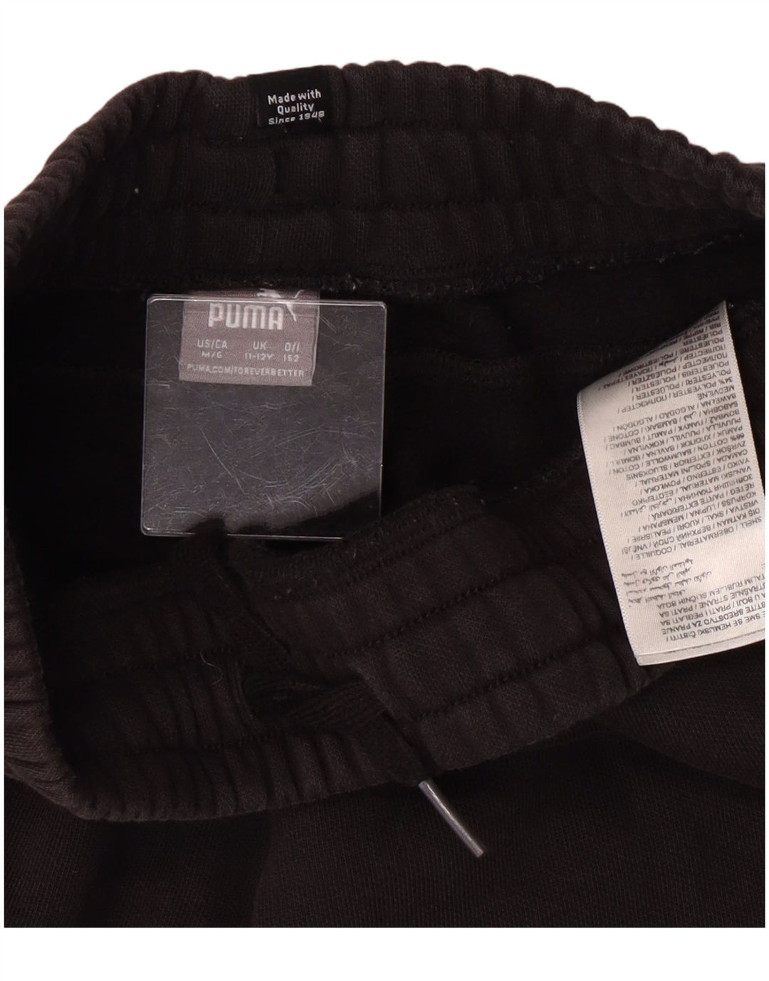 Pantaloni da tuta da ragazzo Puma Joggers 11-12 anni in cotone nero