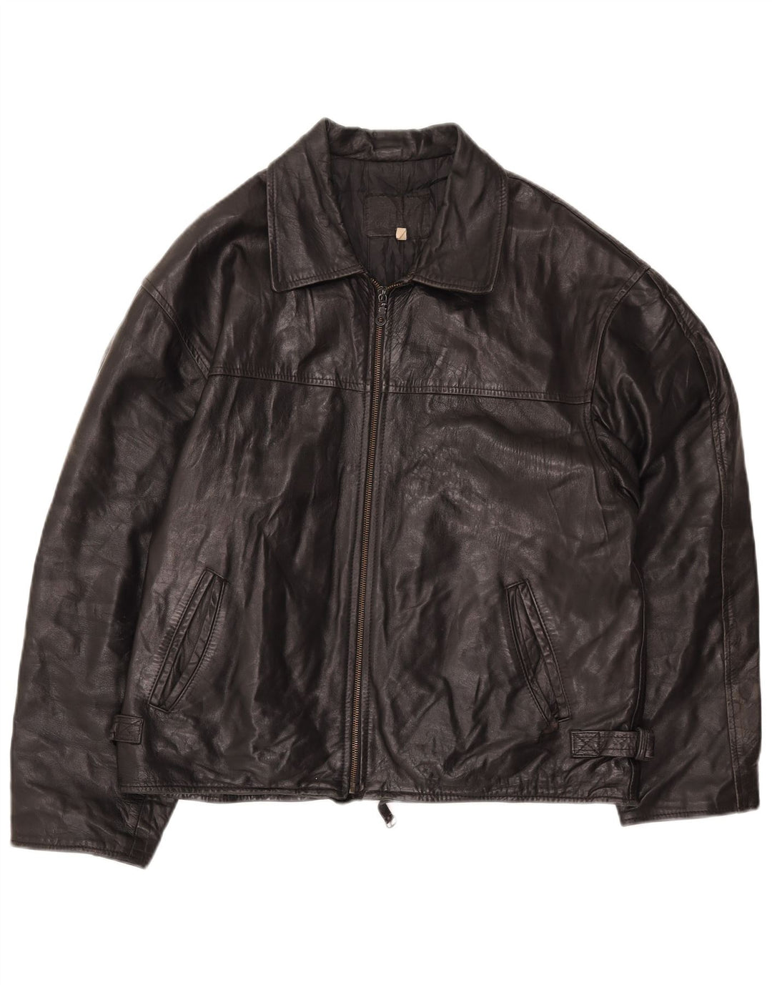 Giacca in pelle da donna VINTAGE IT 54 3XL Nera