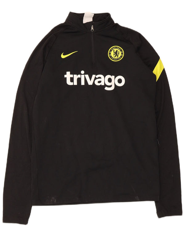 Top della tuta pullover con grafica Nike Chelsea FC da ragazzo 13-14 anni XL Nera