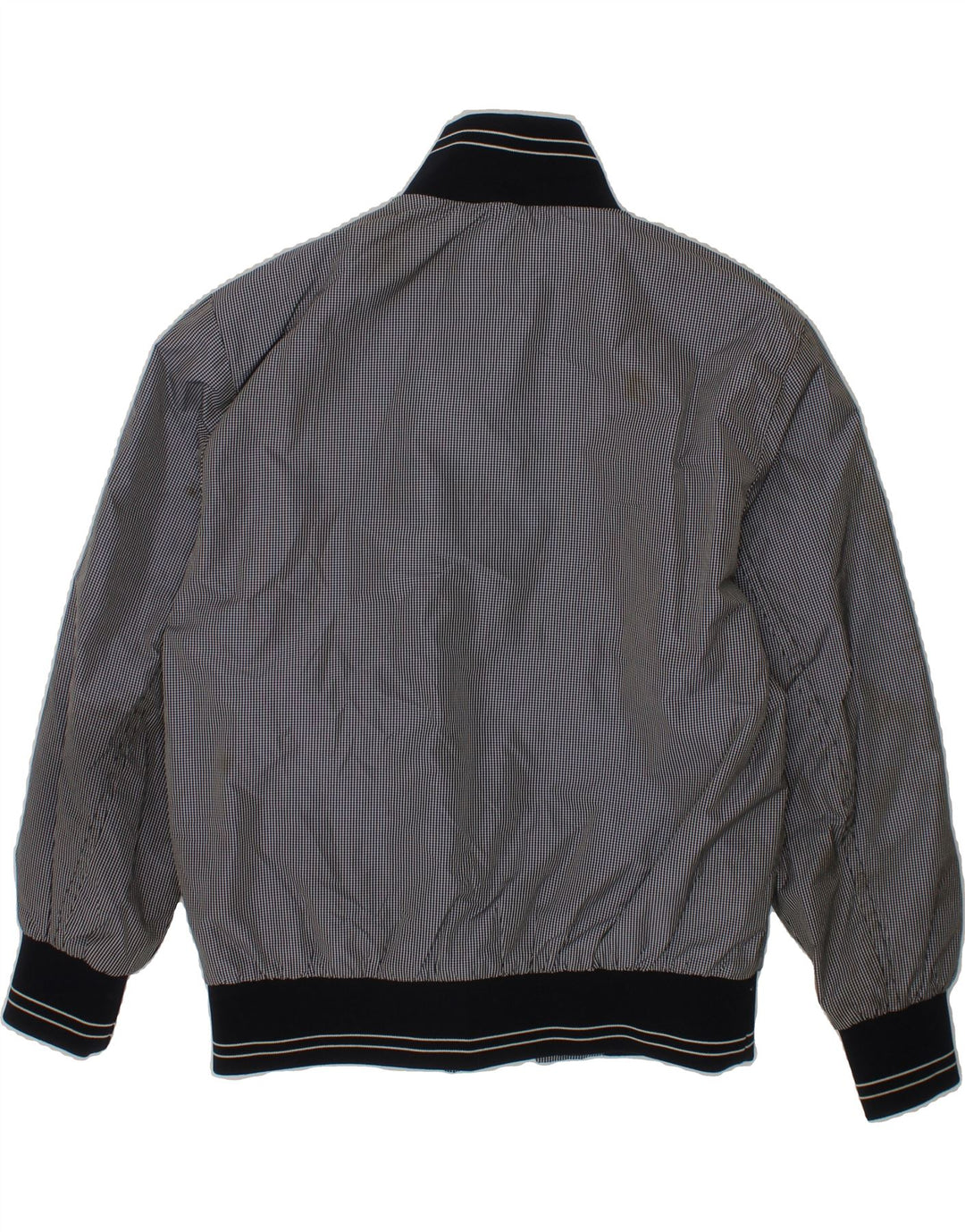 FRED PERRY Boys Bomber Jacket 7-8 Years Black Gingham Nylon Vintage Fred Perry and Second-Hand Fred Perry from Messina Hembry 