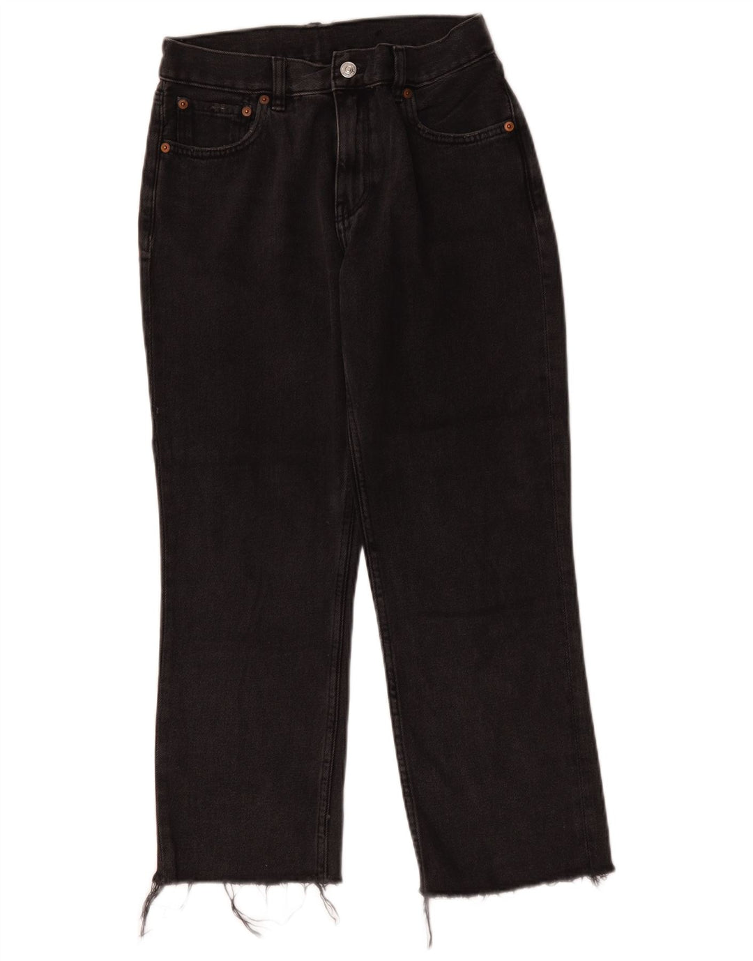 Jeans dritti da donna vintage W30 L25 cotone nero