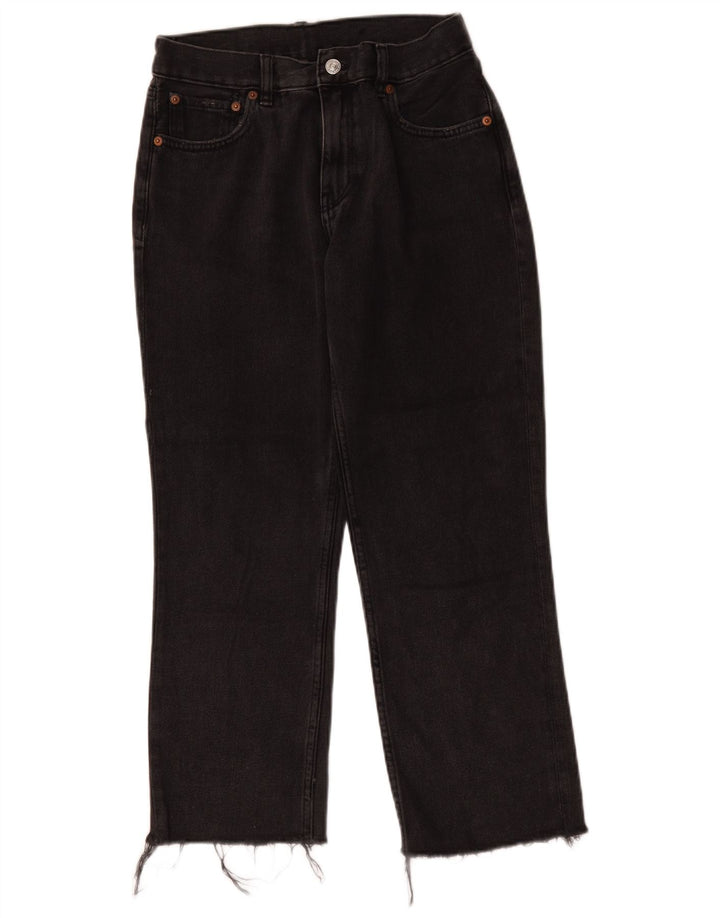 Jeans dritti da donna vintage W30 L25 cotone nero