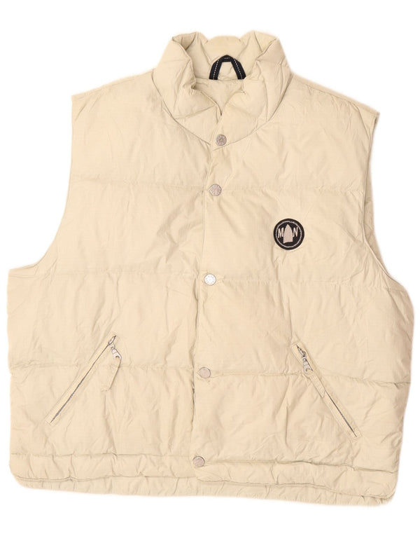 Gilet imbottito da uomo per velieri MURPHY & NYE UK 40 grande in poliammide bianco sporco