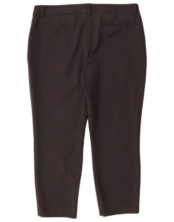 MONSOON Pantaloni corti slim da donna UK 16 Large W34 L24 Cotone nero