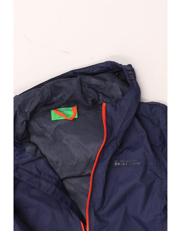 MOUNTAIN WAREHOUSE Boys Hooded Rain Jacket 11-12 Years  Navy Blue Nylon Vintage Mountain Warehouse and Second-Hand Mountain Warehouse from Messina Hembry 