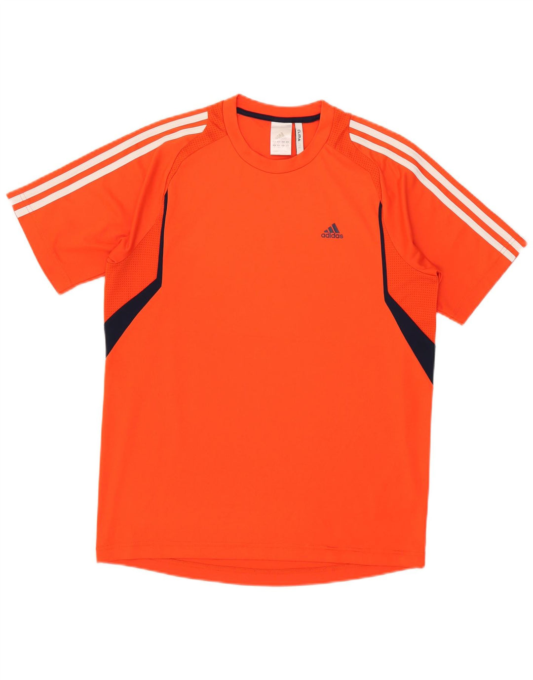 T-shirt Adidas Climalite da uomo Top in poliestere color block arancione medio