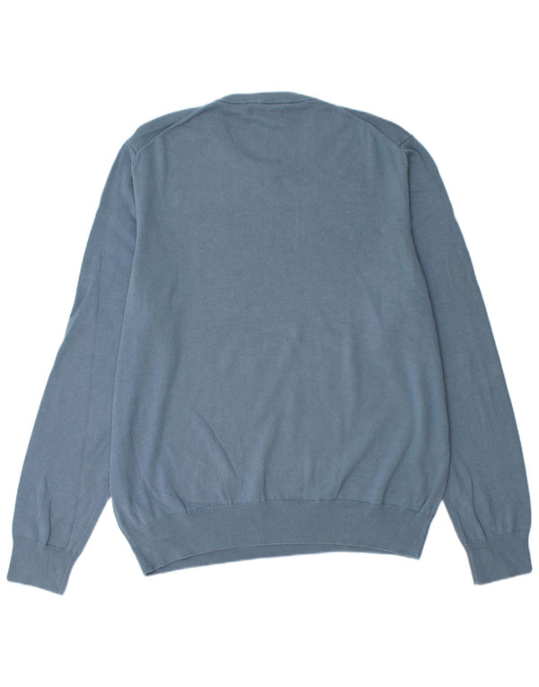 Maglione maglione girocollo da uomo Marks & Spencer XL in cotone blu