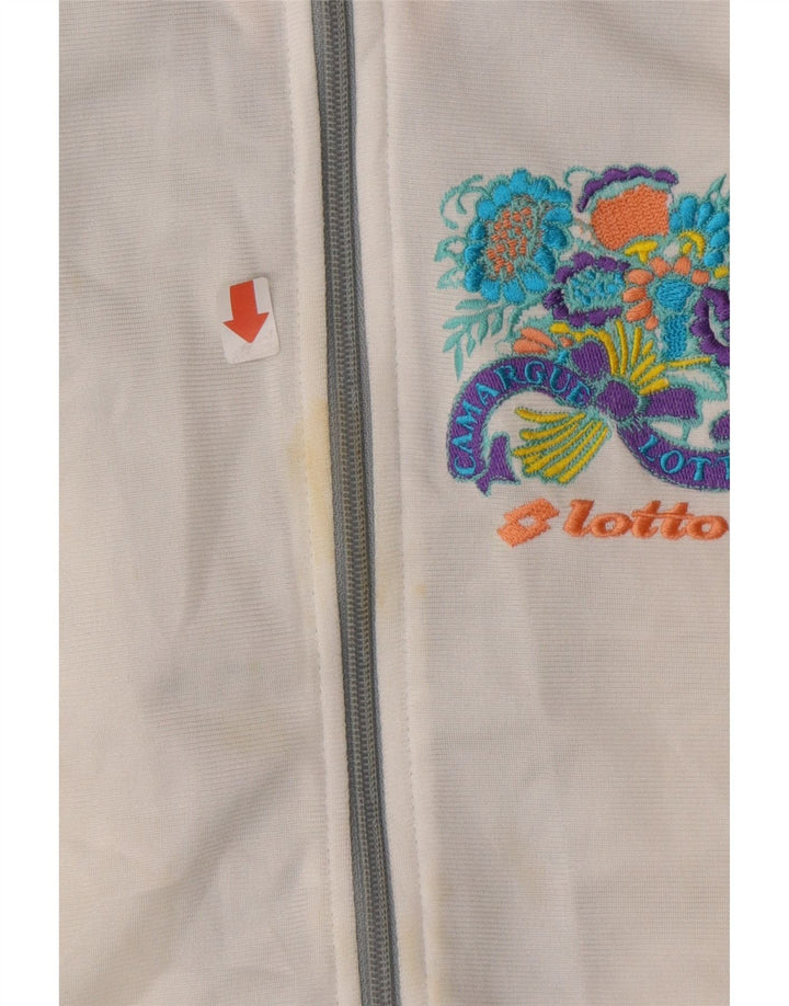 LOTTO Womens Oversized Tracksuit Top Jacket UK 18 XL Grey Colourblock Vintage Lotto and Second-Hand Lotto from Messina Hembry 