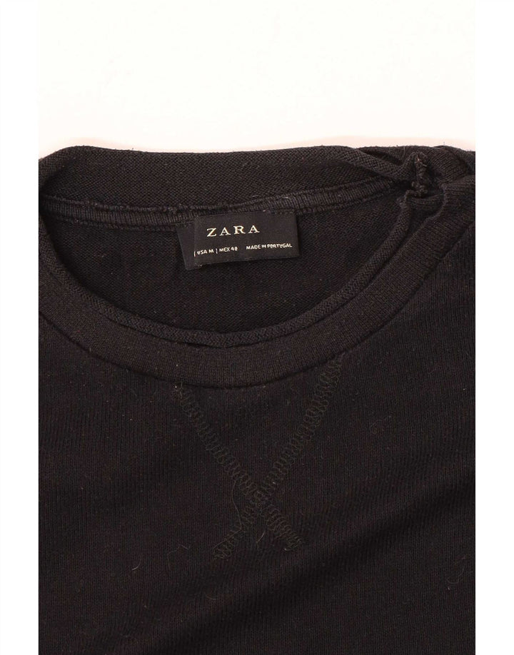 Maglione maglione girocollo da uomo Zara nero medio