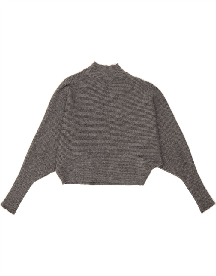 ZARA Womens Oversized Batwing Turtle Neck Jumper Sweater UK 10 Small Grey Vintage Zara and Second-Hand Zara from Messina Hembry 