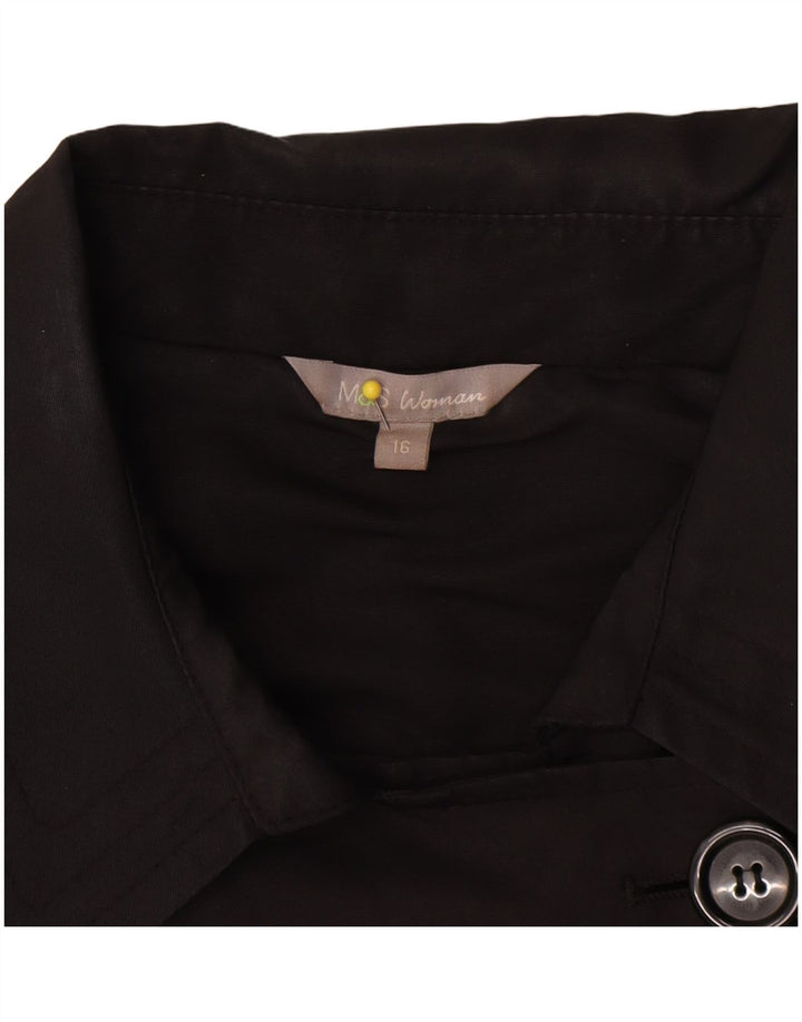Trench da donna Marks & Spencer UK 16 grande poliestere nero