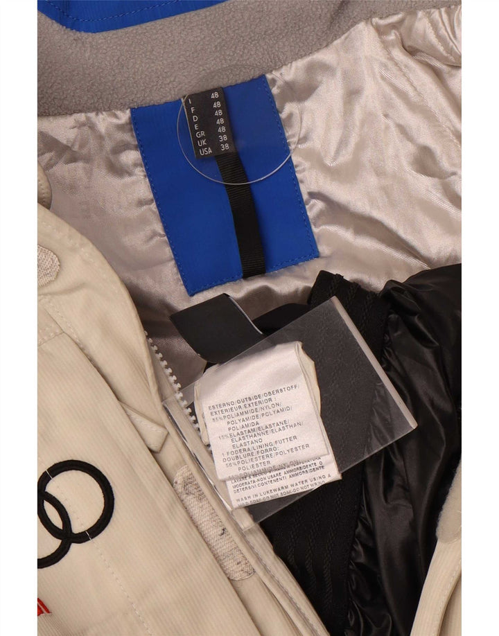 Giacca da sci con cappuccio grafica da uomo Vuarnet UK 38 Colorblock beige medio