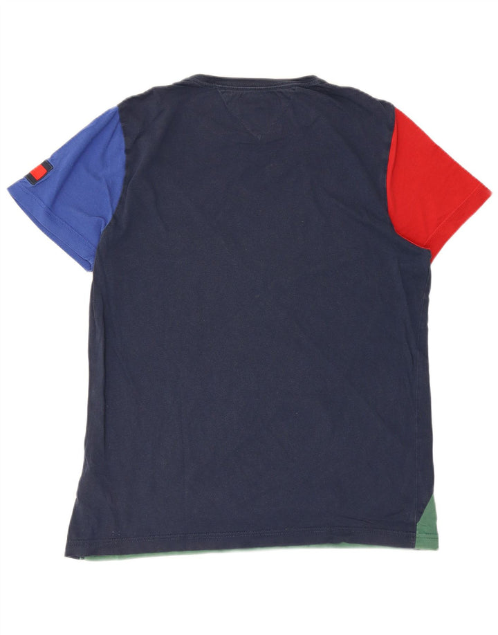 T-shirt da uomo Tommy Hilfiger Top in cotone color block multicolore medio