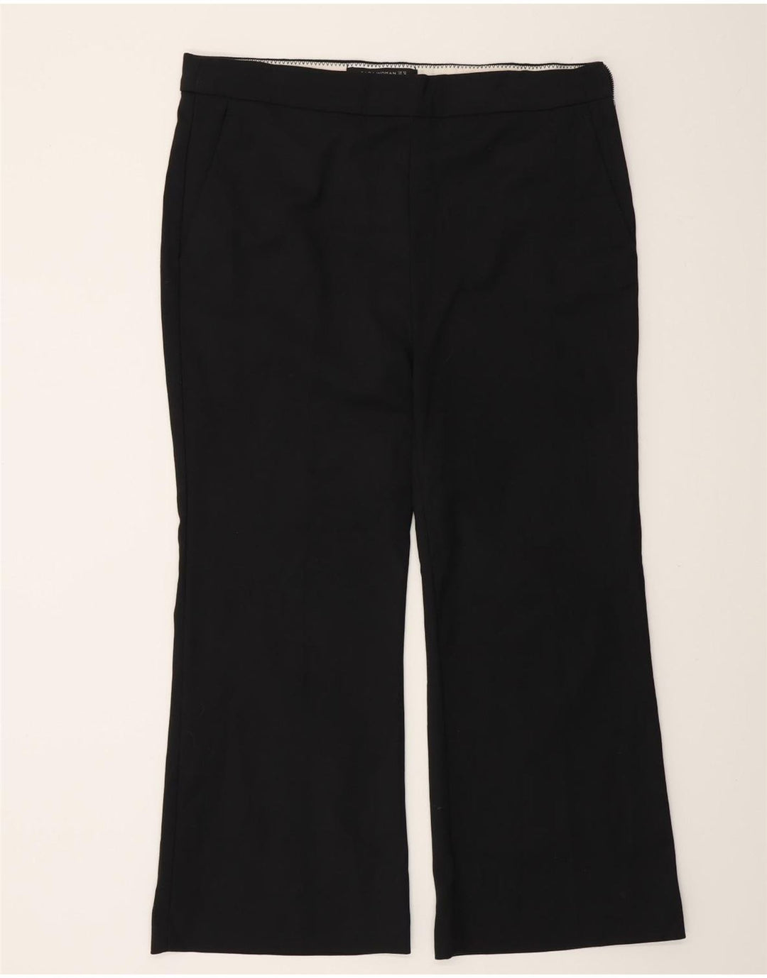 Pantaloni chino bootcut da donna Zara IT 42 Large W32 L26 Neri