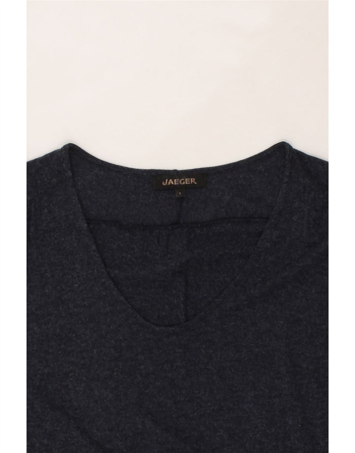 JAEGER Womens Basic Dress UK 16 Large Navy Blue Lyocell Vintage Jaeger and Second-Hand Jaeger from Messina Hembry 