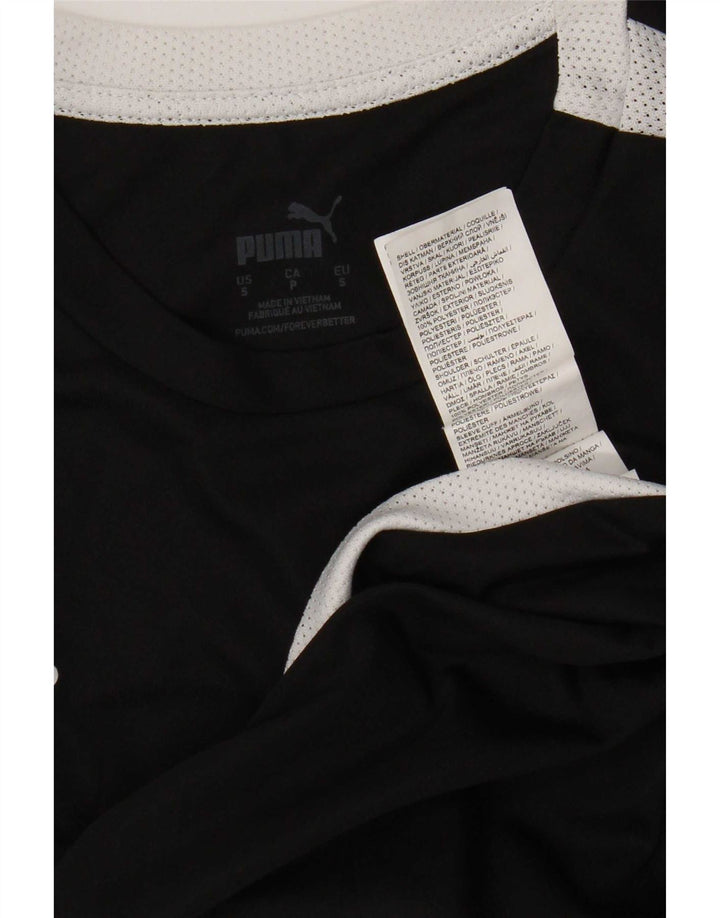 T-shirt da uomo Puma Top Small nera in poliestere color block