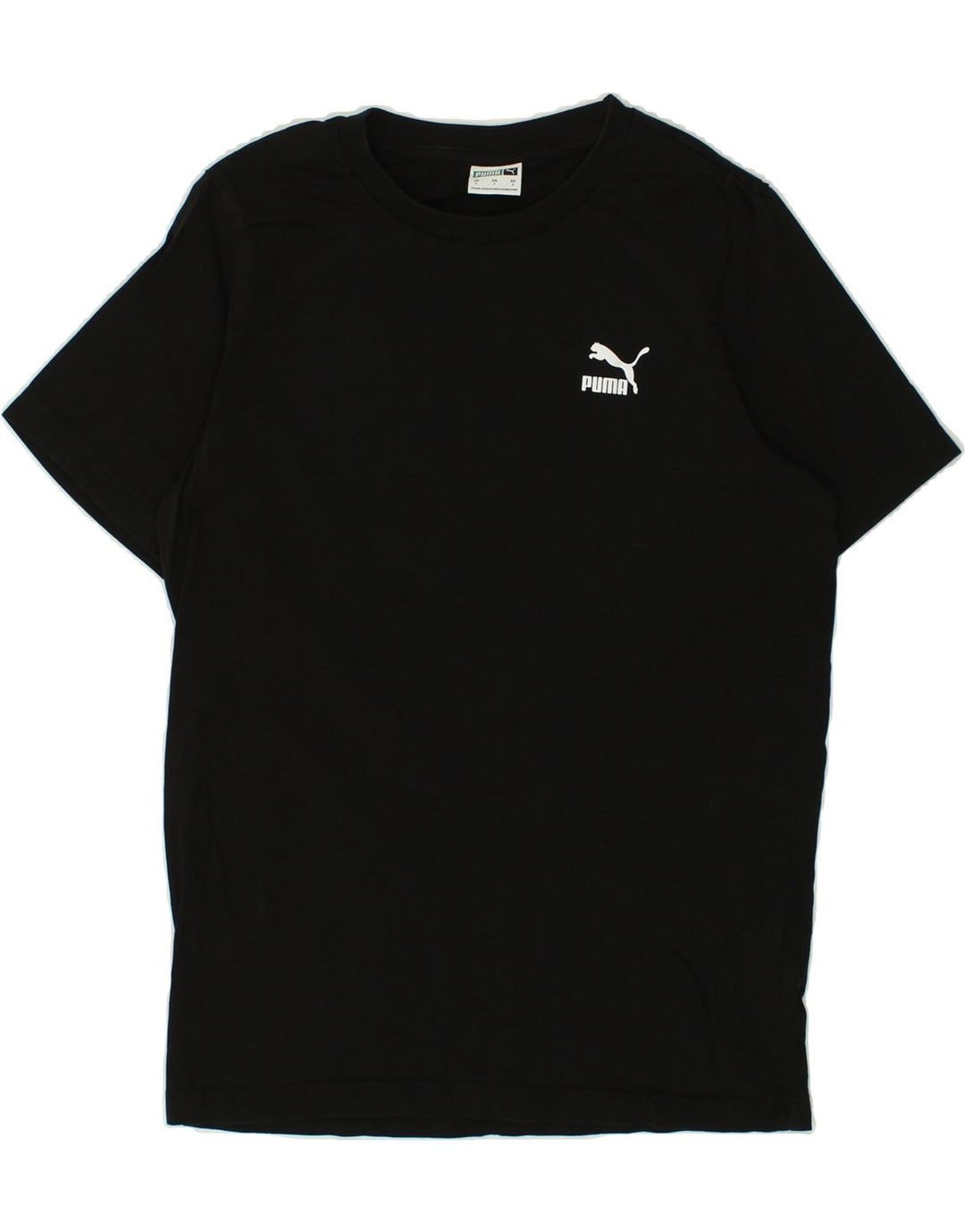 PUMA Mens Graphic T-Shirt Top Small Black Cotton | Vintage Puma | Thrift | Second-Hand Puma | Used Clothing | Messina Hembry 