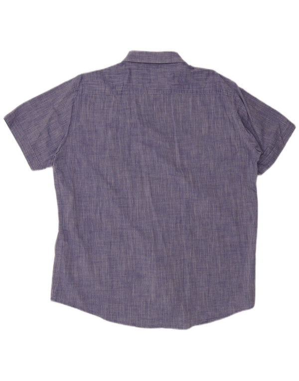 Camicia Carrera da uomo a maniche corte vestibilità regolare 2XL cotone blu